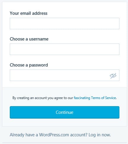 Log into WordPress