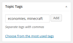Add topic tags