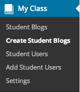 My Class - Create Student Blogs