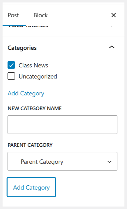 assigned category