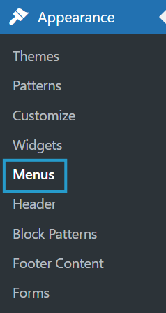 custom menu