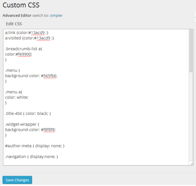 Editing CSS