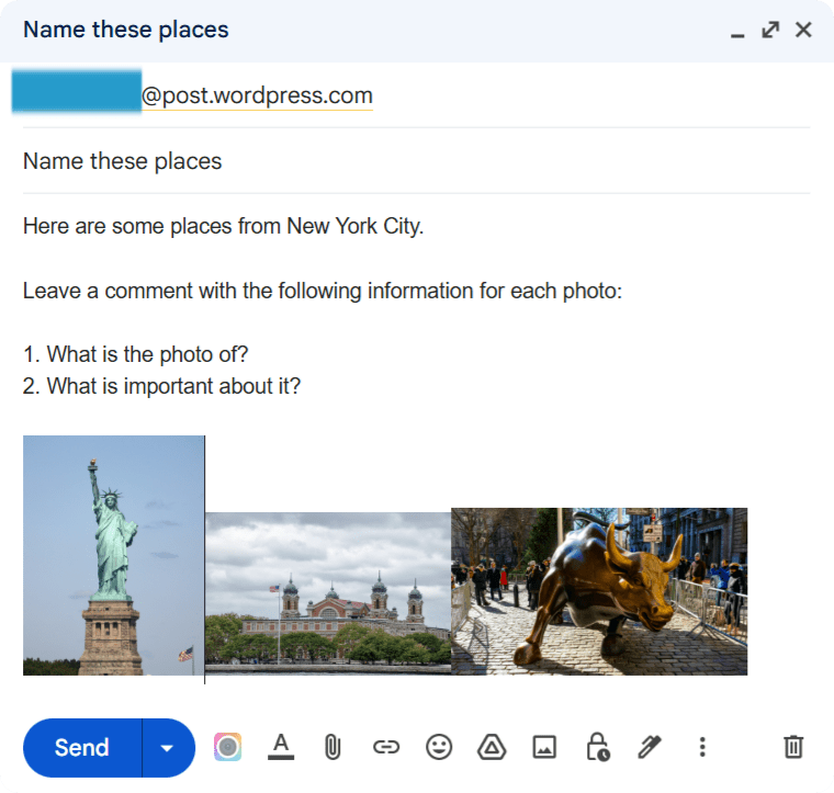 post by email