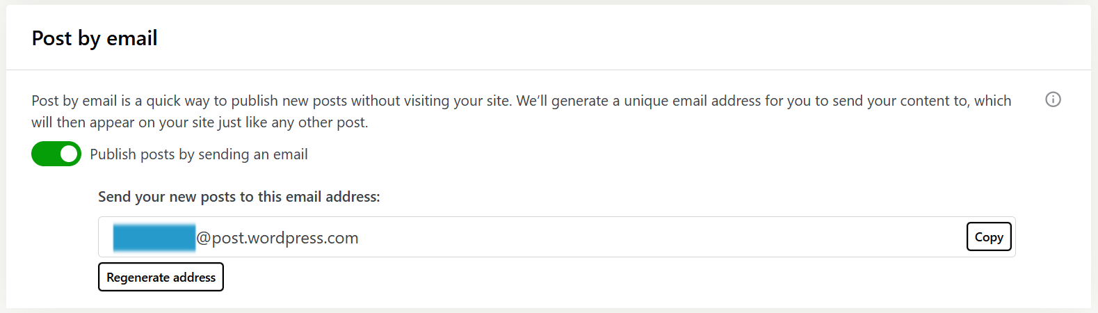 post by email