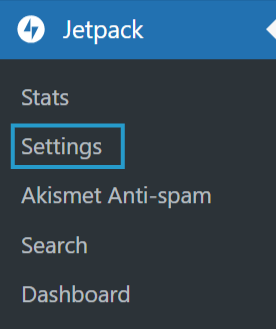 jetpack settings page