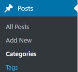 Go to Posts > All Categories