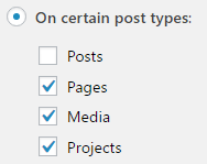 Certain post types