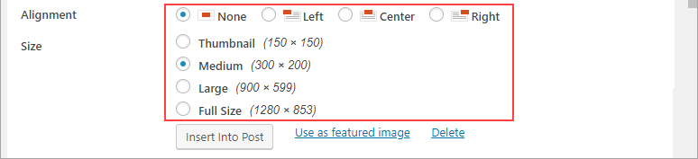 Size and alignment