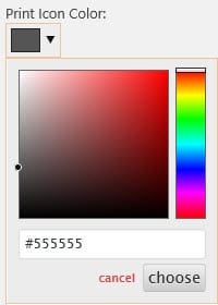 Print icon color