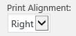 Print icon alignment