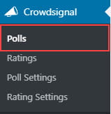 Go to Crowdsignal > Polls