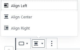 Change alignment of Button block