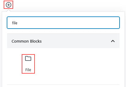 Add file block