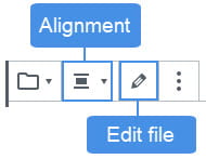 File Block toolbar