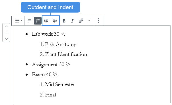 Indent