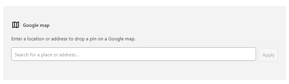 Google map block