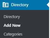 Directory > Add New