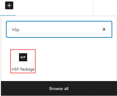 H5P Package block 