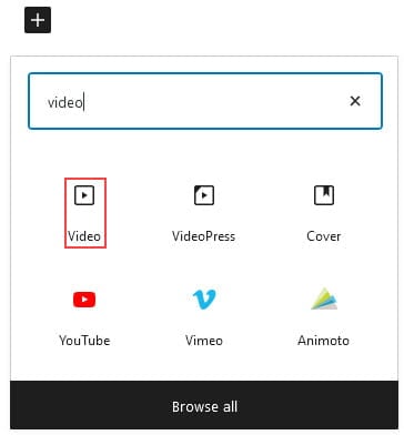 Add video block