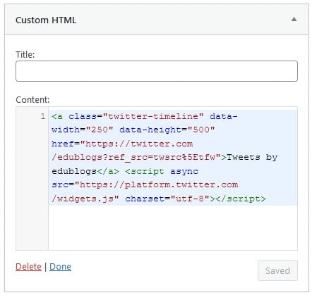Add your HTML code