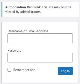 Admin privacy option