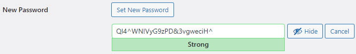 Reset password