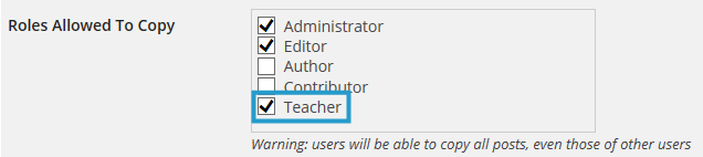 select teacher role