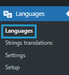 Polylang language settings options