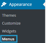 Polylang menu showing the Menus option