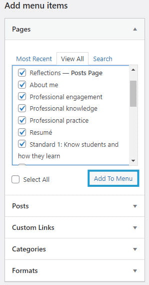 Select pages to add